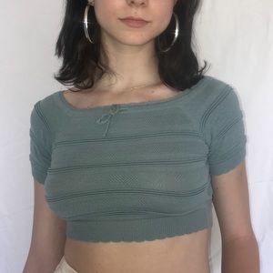 Green Kendall & Kylie Top